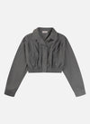 Mona Pinstripe Cropped Shirt 
