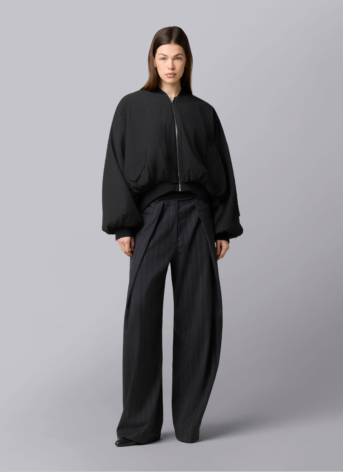 Oversized Parachute Jacket | Black