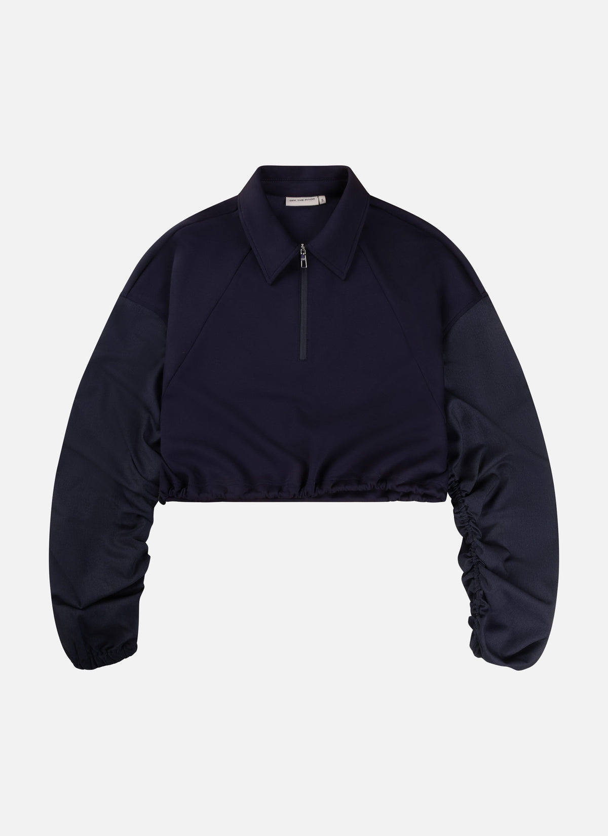 Soren Gathered Sleeve Crew | Dark Navy