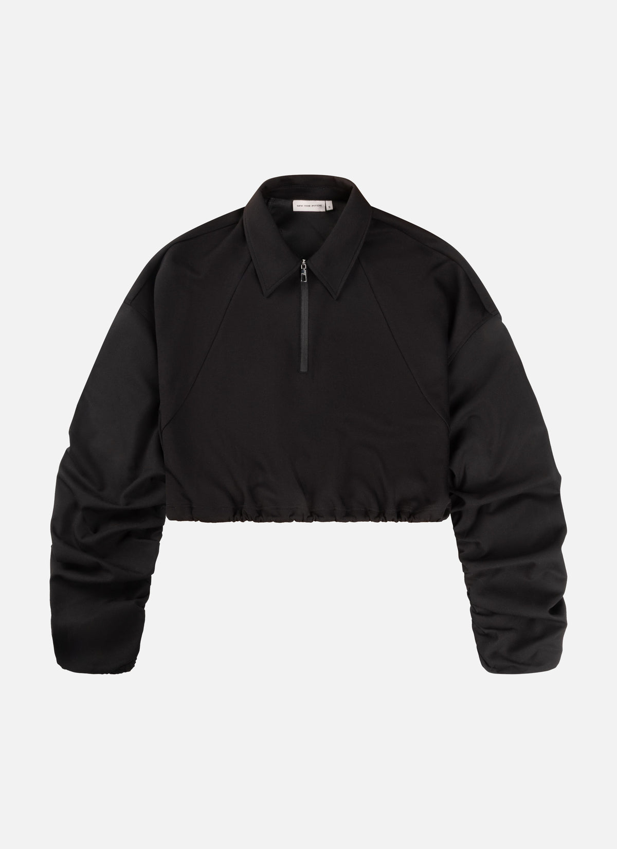 Soren Gathered Sleeve Crew | Black