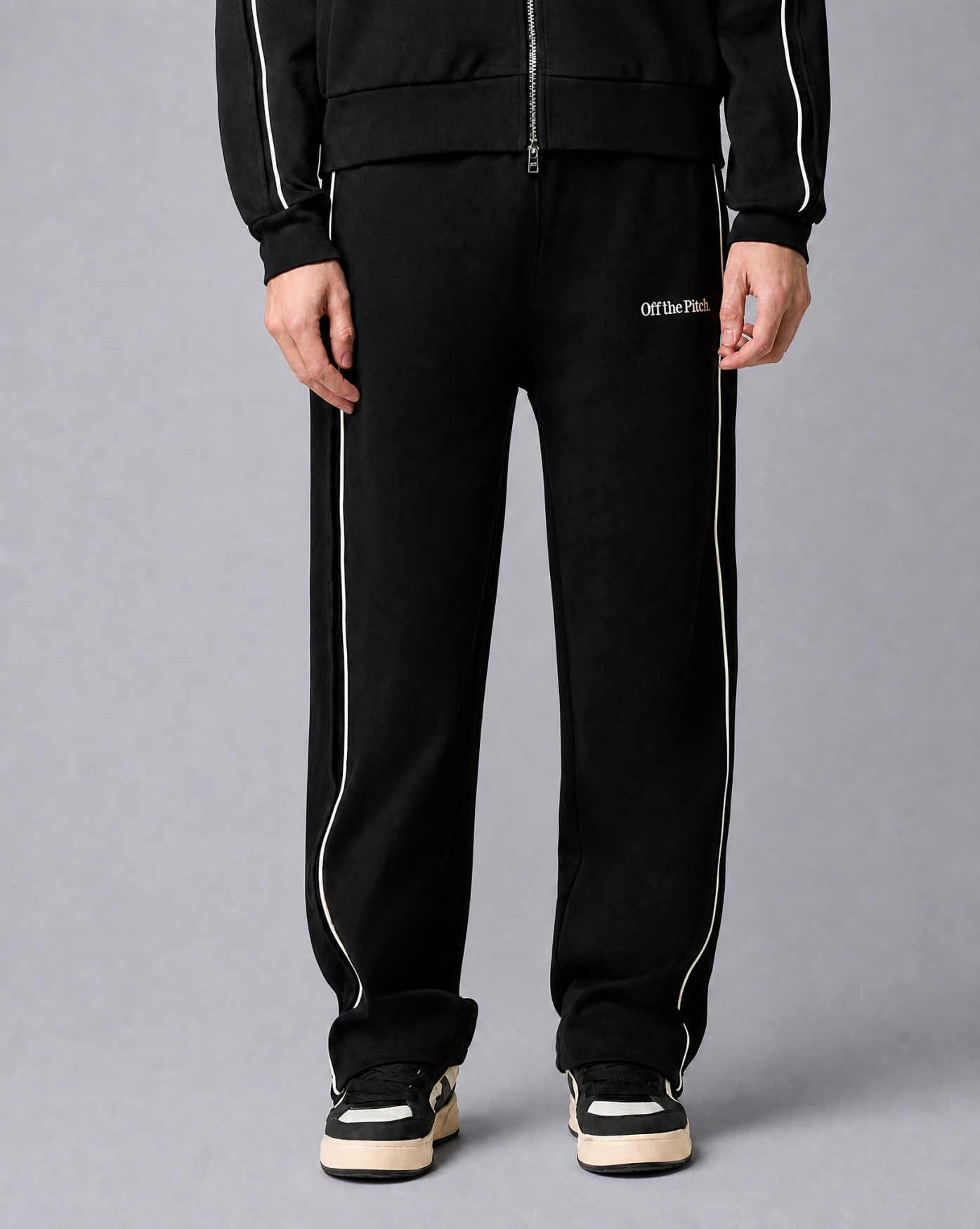 Piping Panel Pants | Black