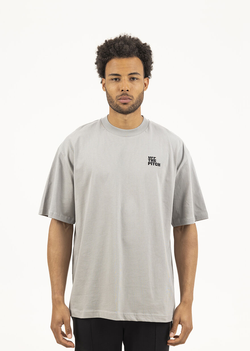 Loose Fit Pitch Tee - 100% Cotton, Grey, hi-res