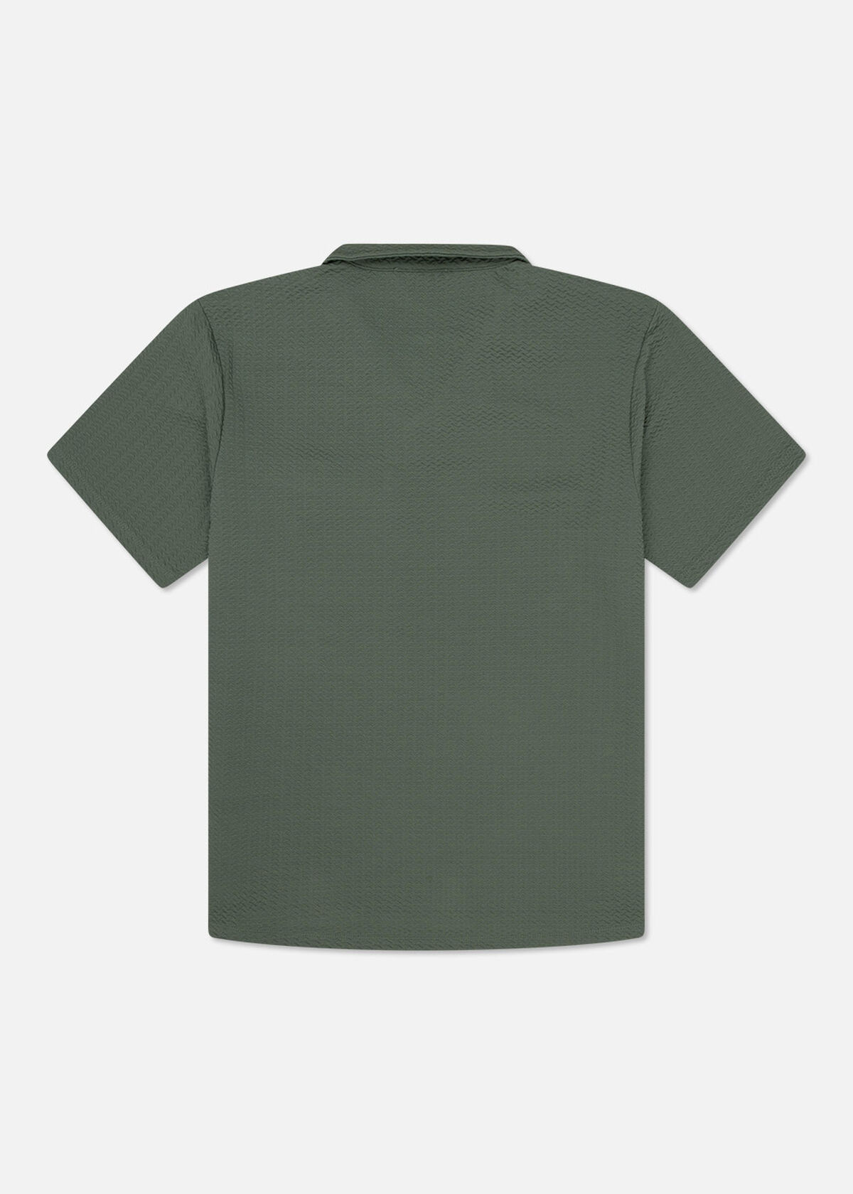 Boulevard Lapel Shirt - 97% Polyester / 3% Elastan, Forest Green, hi-res