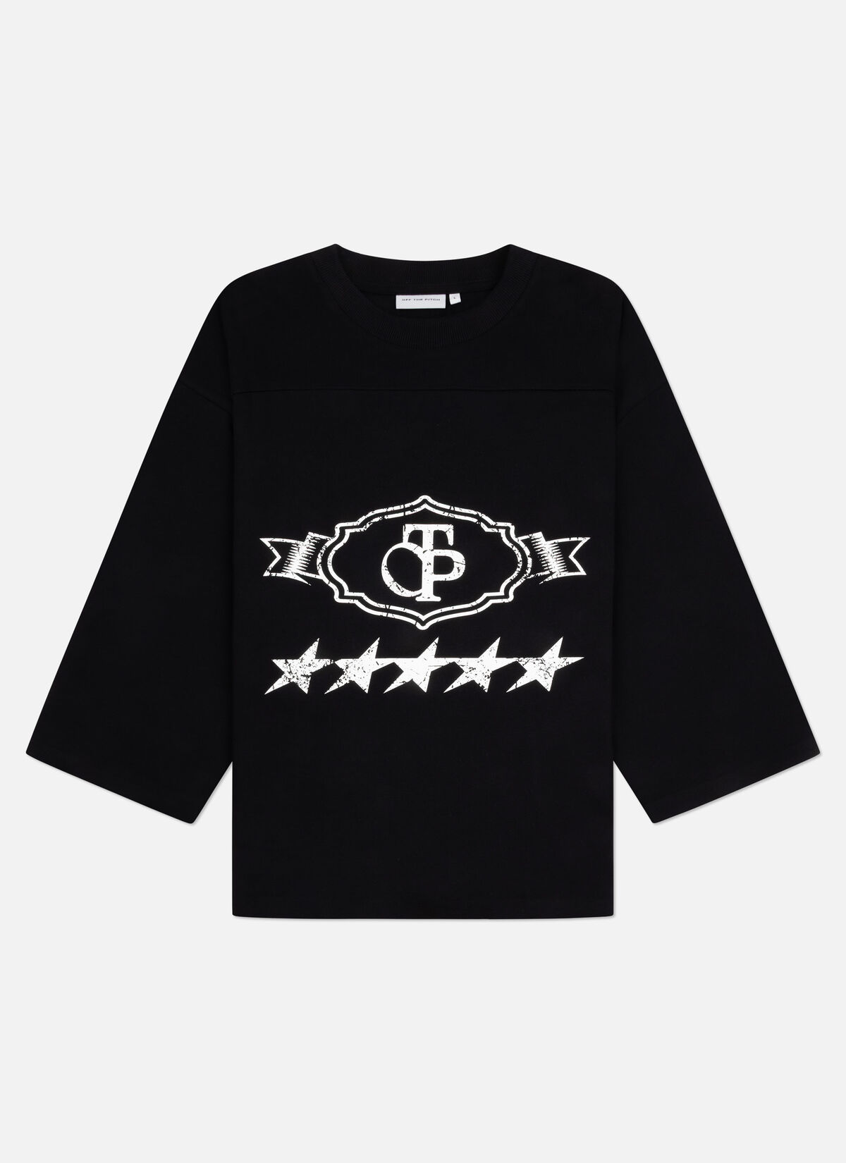 Pitch Pro Raw Edge 3/4 Tee, Black, hi-res