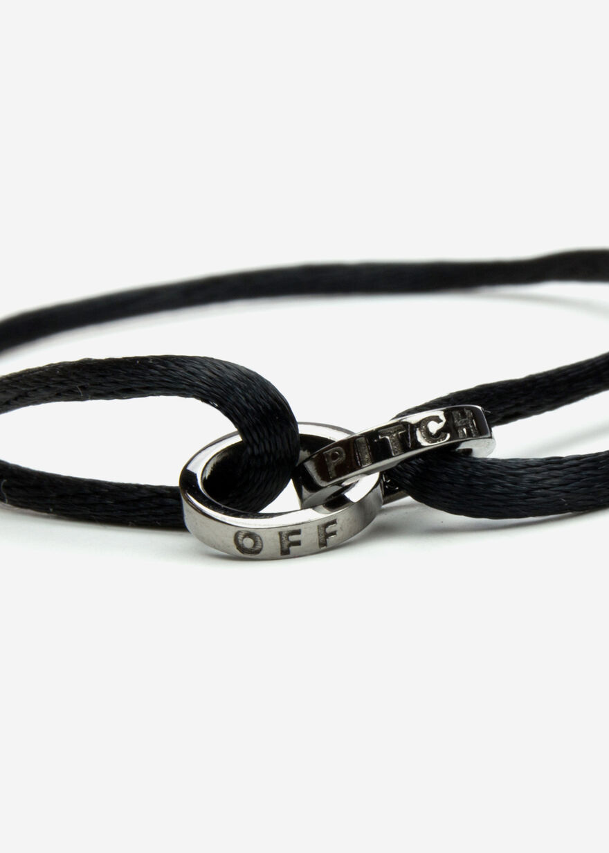 OTP Bracelet - Black - 100% Satin, Grey, hi-res