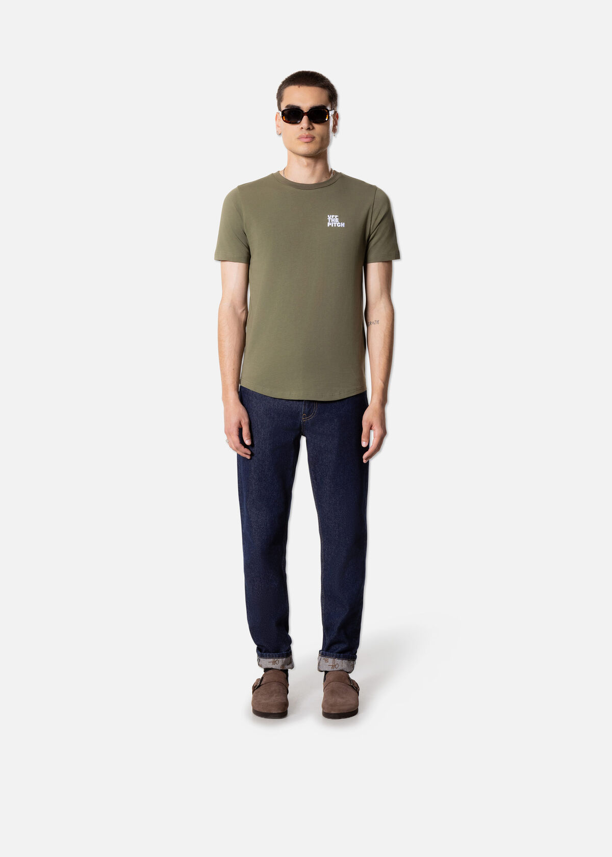 Spectrum Slim Fit Tee, Dark green, hi-res
