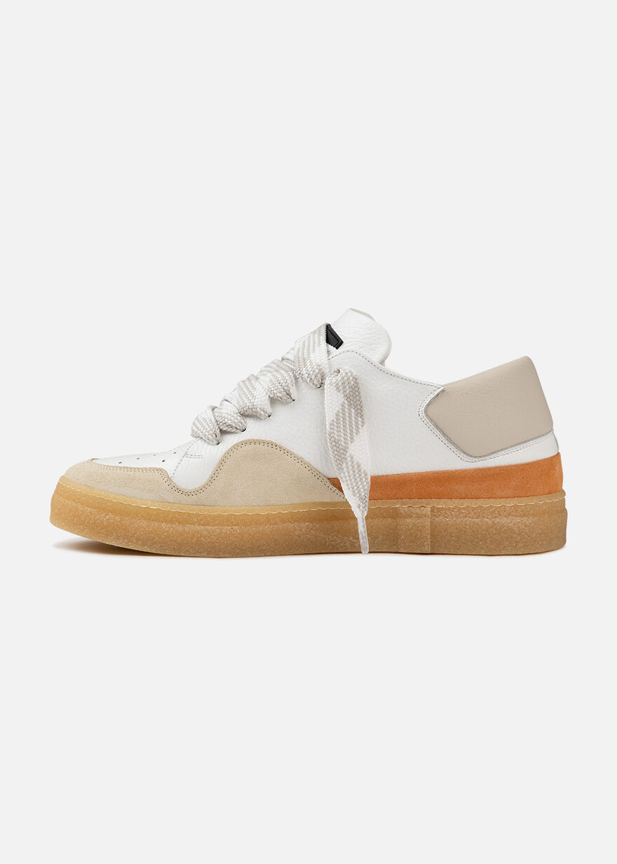 Dodgem - Tumbeled Leather / Suede, White/Red, hi-res