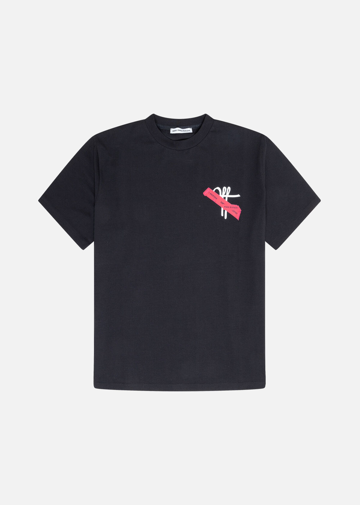 Tape Off Regular Fit Tee, Black, hi-res