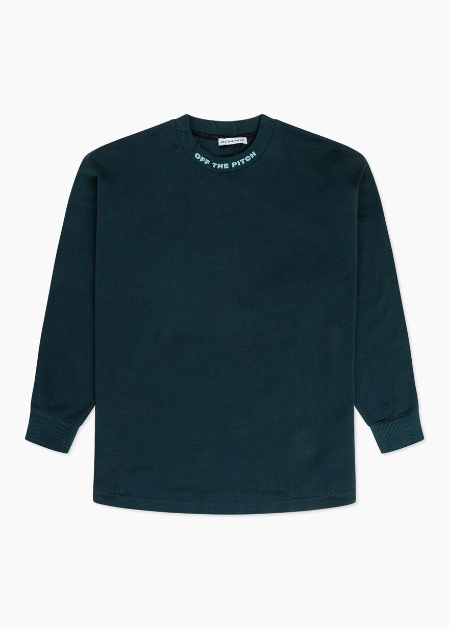Globe Oversized Longsleeve Tee, Dark green, hi-res