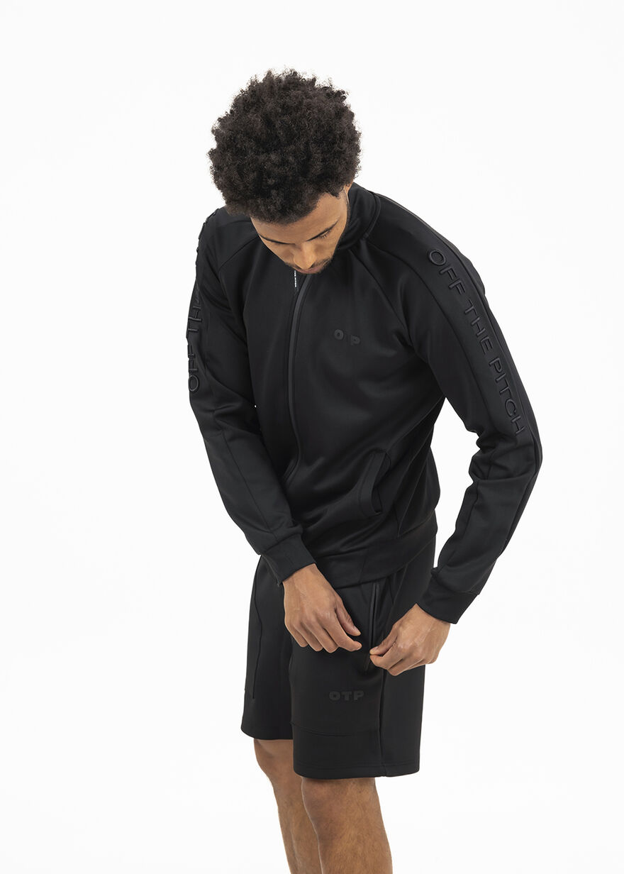 College Track Shorts - 95% Polyester / 5% Elastane, Black, hi-res