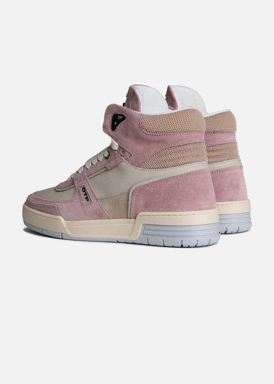 Basketta Hi - Leather/Tumbled Leather, Pink/Brown, hi-res
