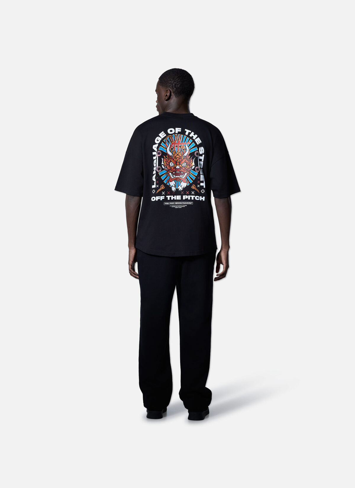 Dragon Oversized Tee, Black, hi-res
