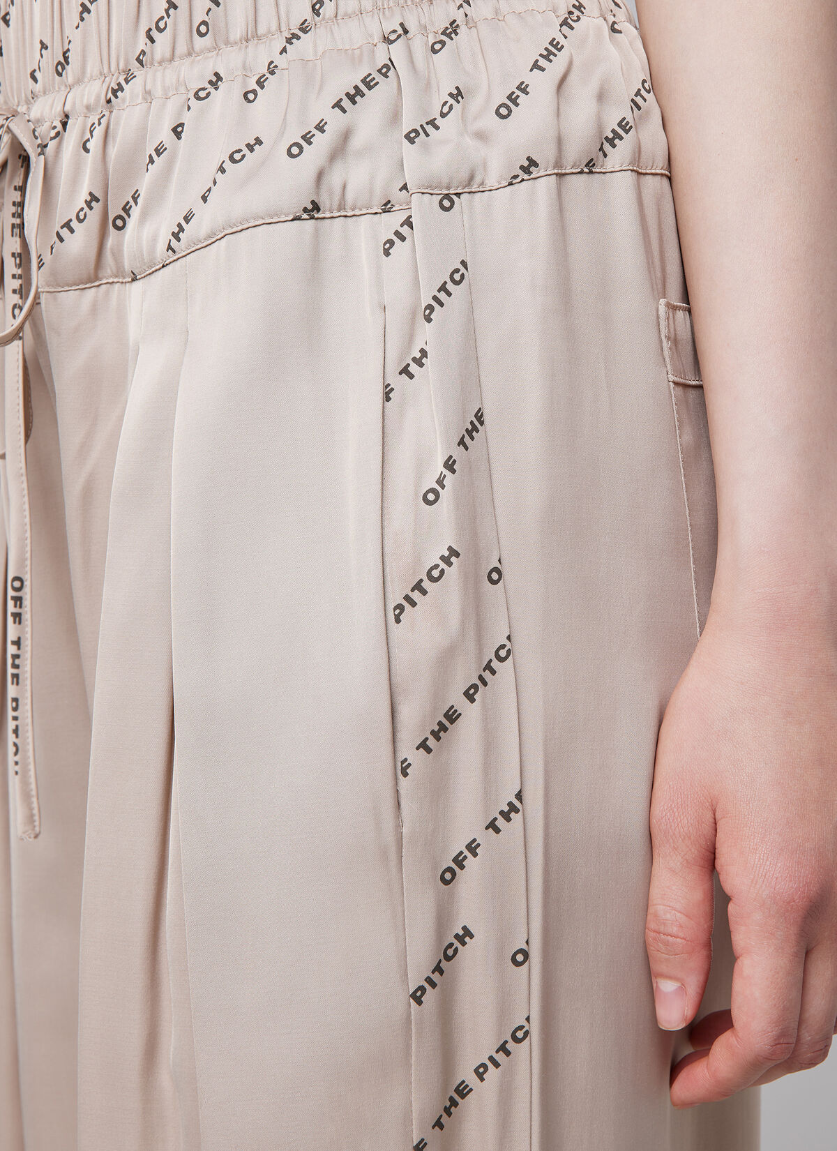 Satin Paige Pants, Sand, hi-res