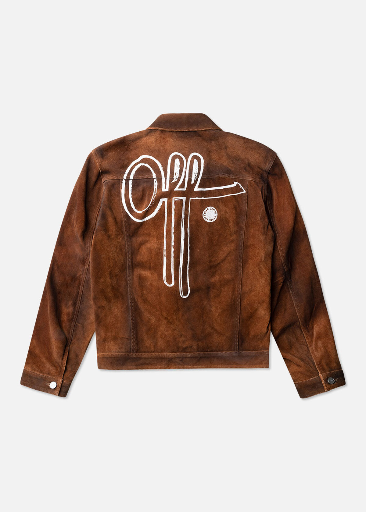 Suede Trucker Jacket, Brown/Cognac, hi-res