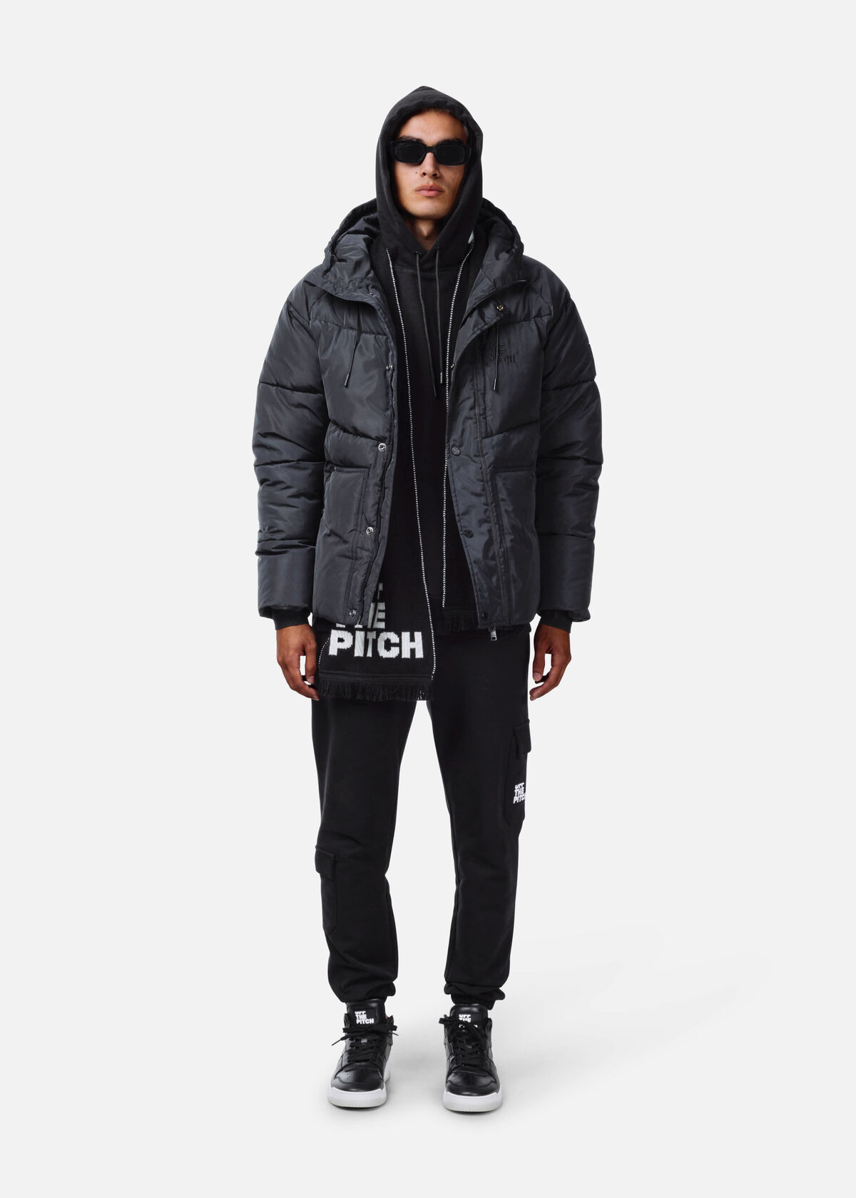 Short Down Jacket, Black, hi-res
