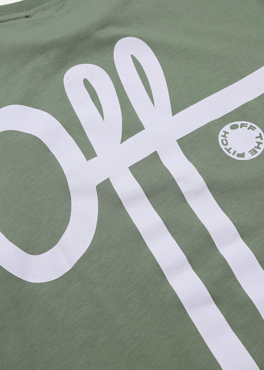 Fullstop Slim Tee 2.0 - 95% Cotton / 5% Elastane, Green/White, hi-res