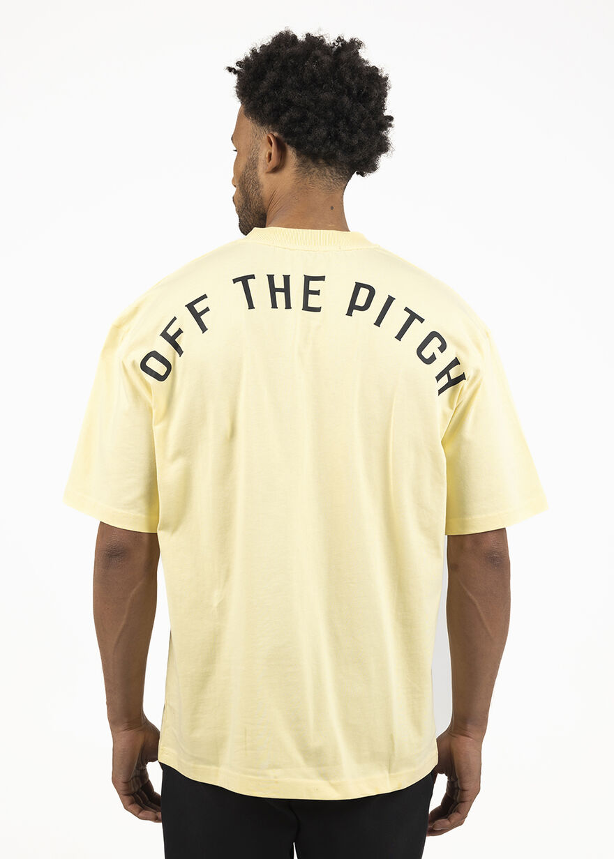 Loose Fit Pitch Tee - 100% Cotton, Yellow, hi-res