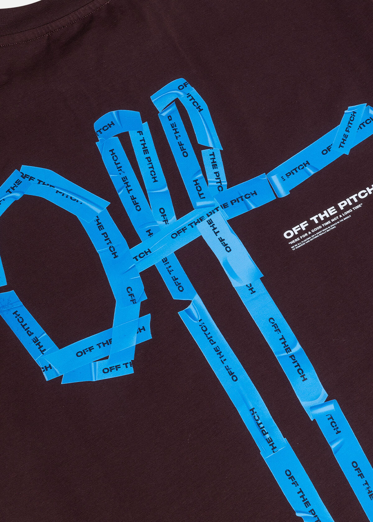 Tape Off Regular Fit Tee, Dark brown, hi-res