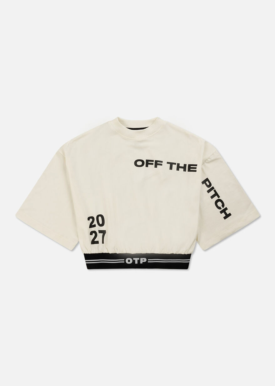 Cropped Tee Women - 95% Cotton / 5% Elastane, Off white, hi-res