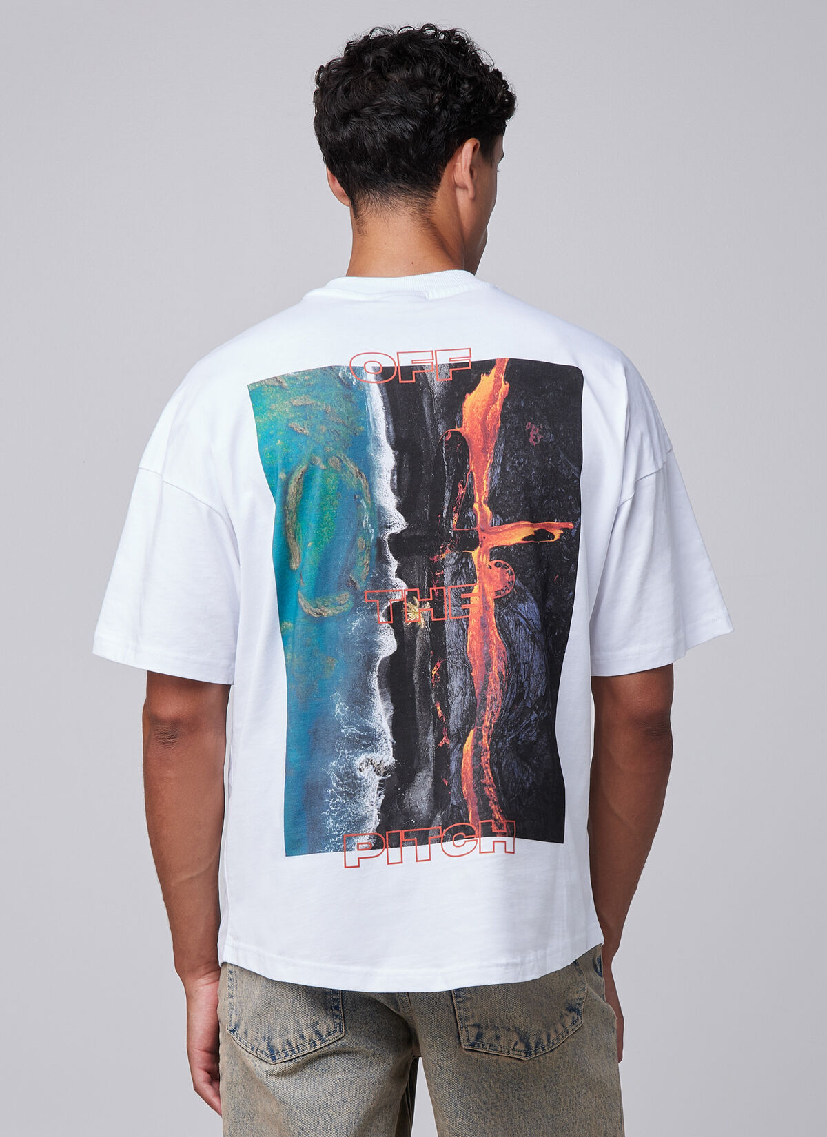 Lava Oversized Tee, White, hi-res