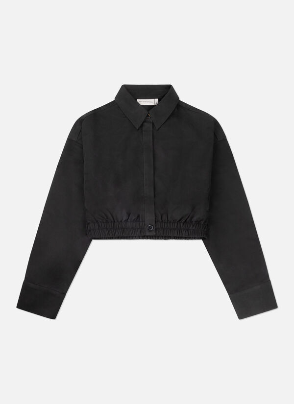 Gathered Cropped Shirt