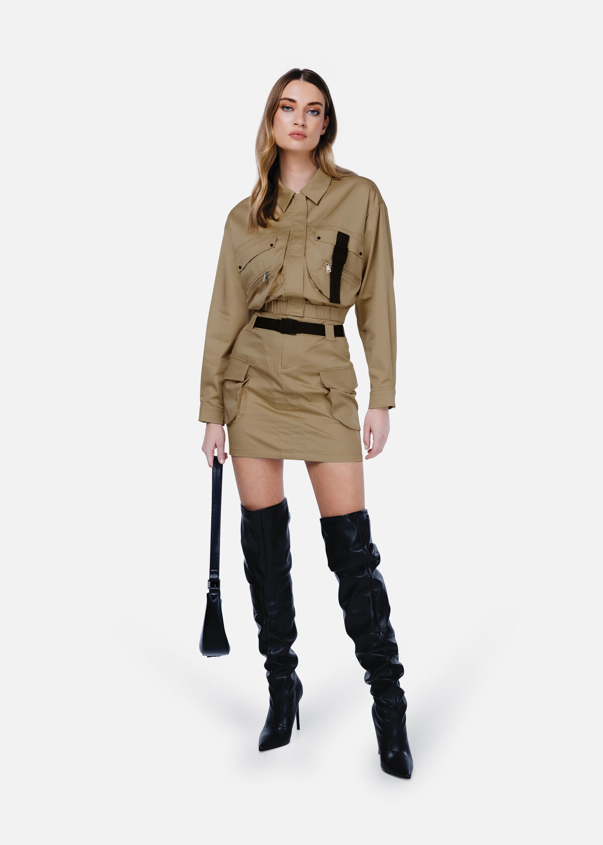 Combat mini skirt, Sand, hi-res