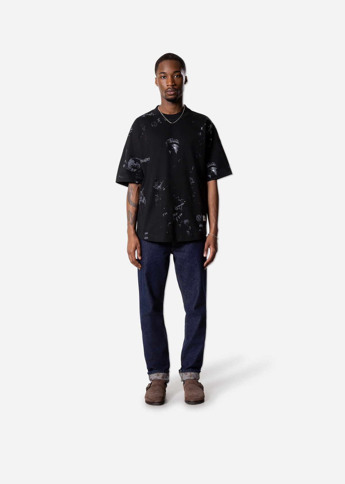 Rebellion oversized tee, Black, hi-res