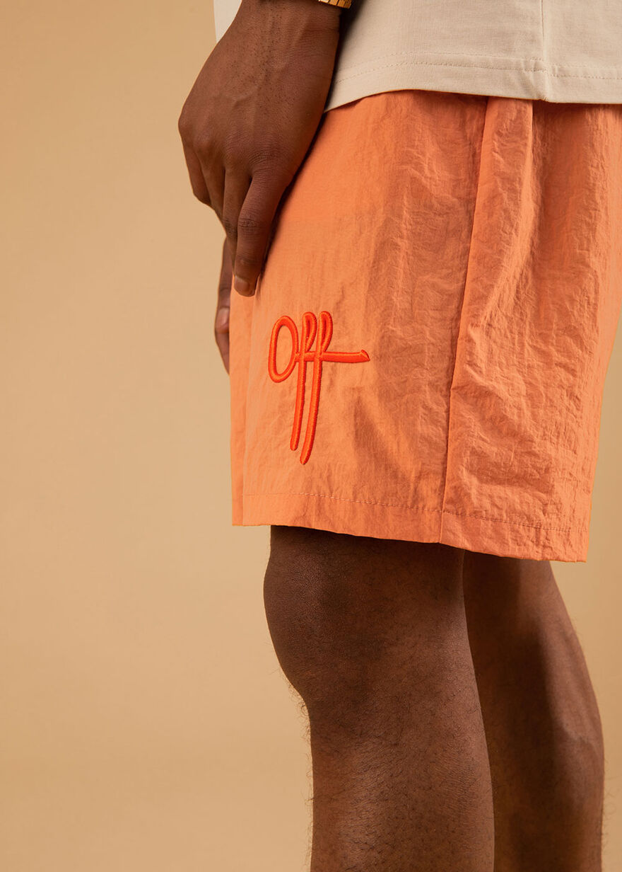 The Comet Short - Silver Grey - 100% Polyester, Orange, hi-res