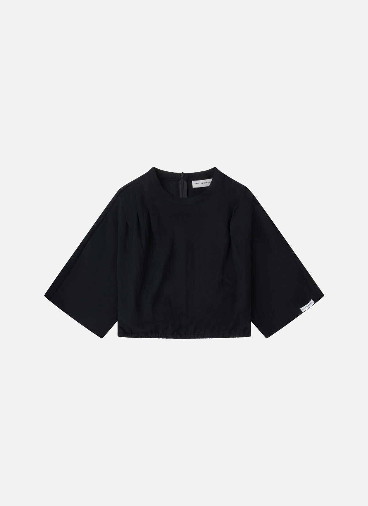 Pleated Mona Top, Black, hi-res
