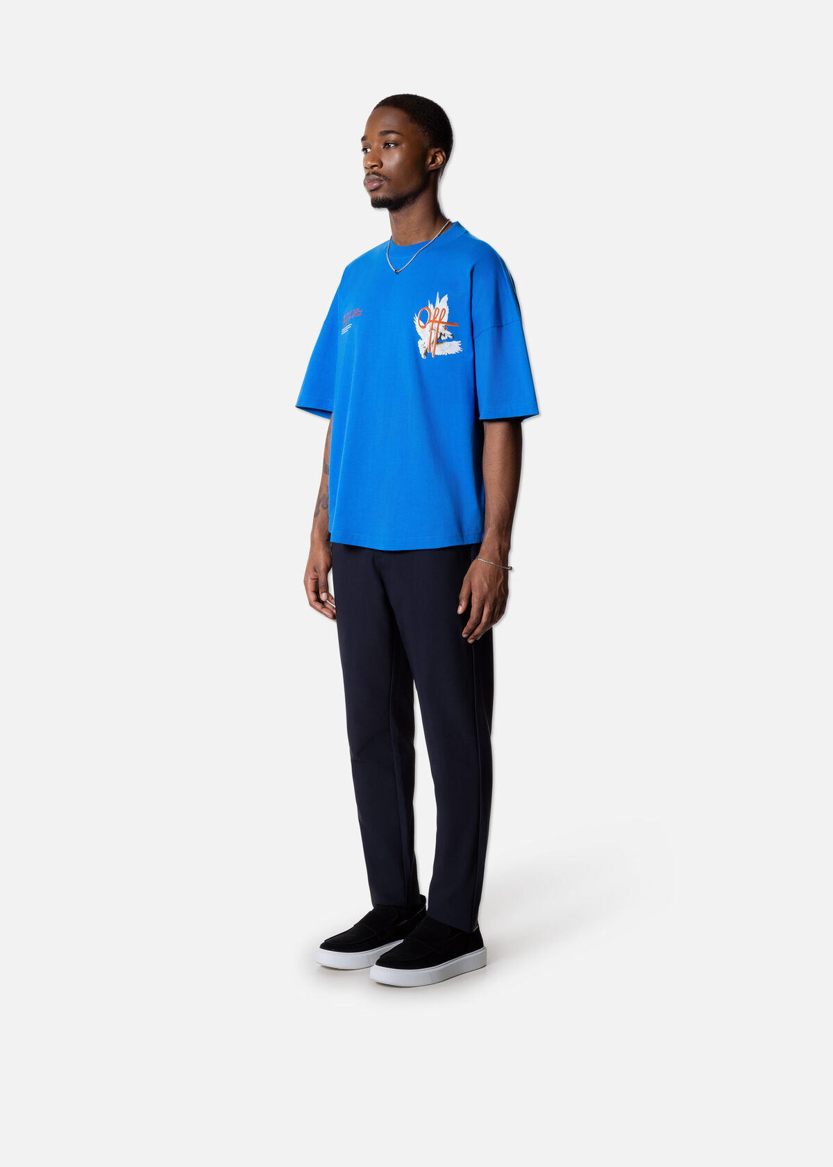 Rebirth oversized tee, Lead Blue, hi-res