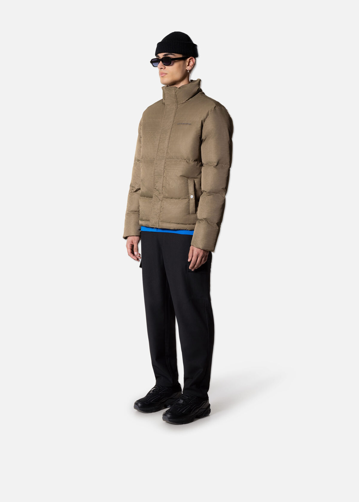Printed Puffer, Brown/Grey, hi-res