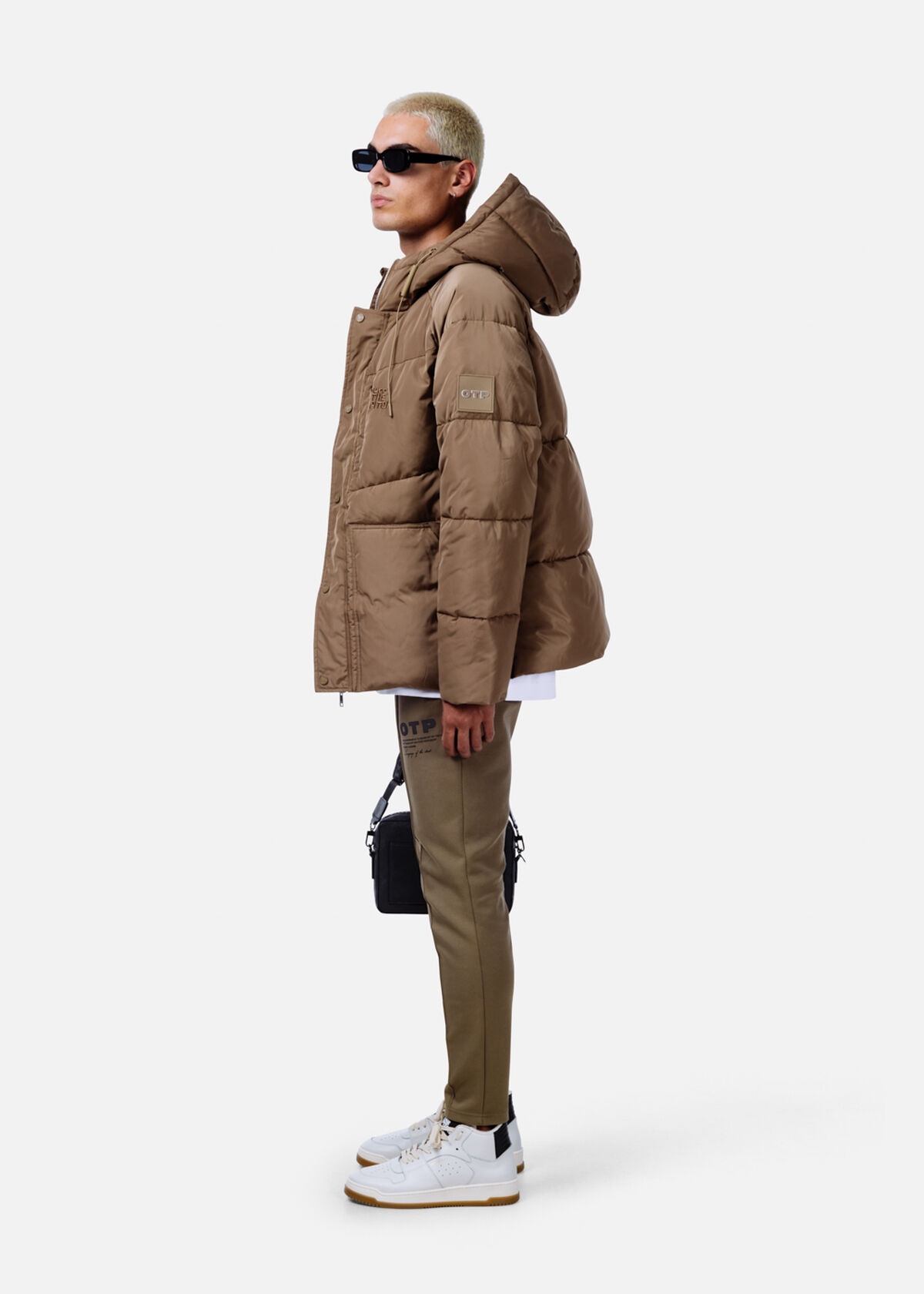 Short Down Jacket, Cream/Bronze, hi-res
