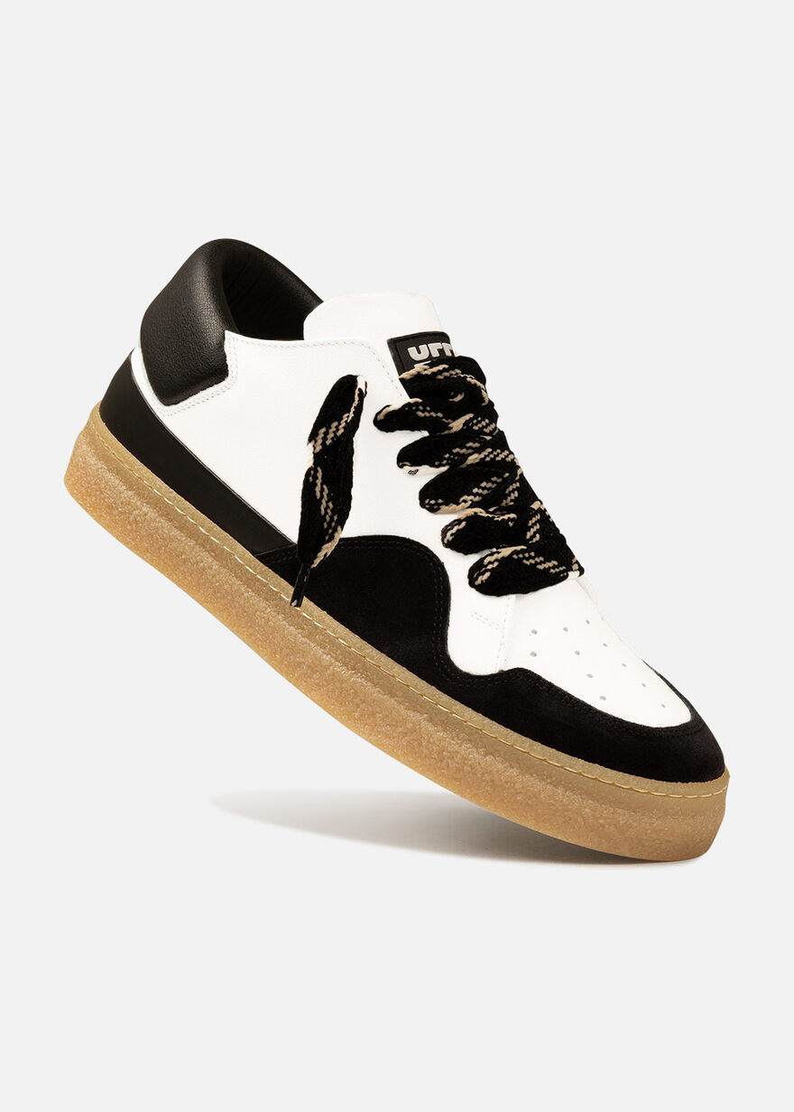 Dodgem - Leather/Suede, White/Black, hi-res