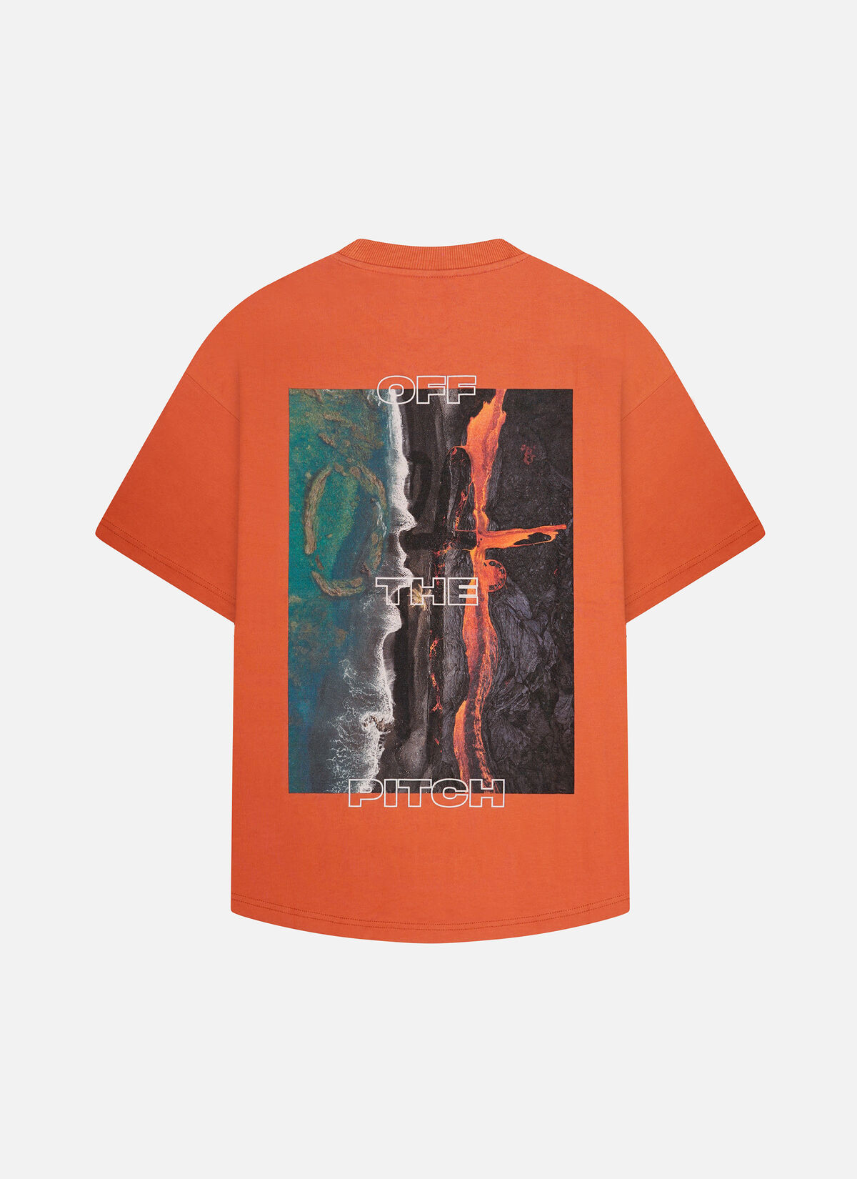 Lava Oversized Tee, Orange/Brown, hi-res