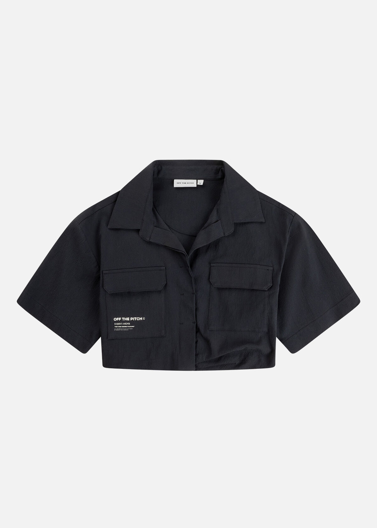 WMNS Cropped Shirt, Black, hi-res