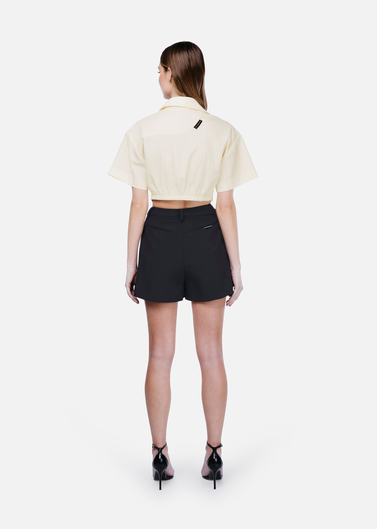 WMNS Cropped Shirt, Off white, hi-res