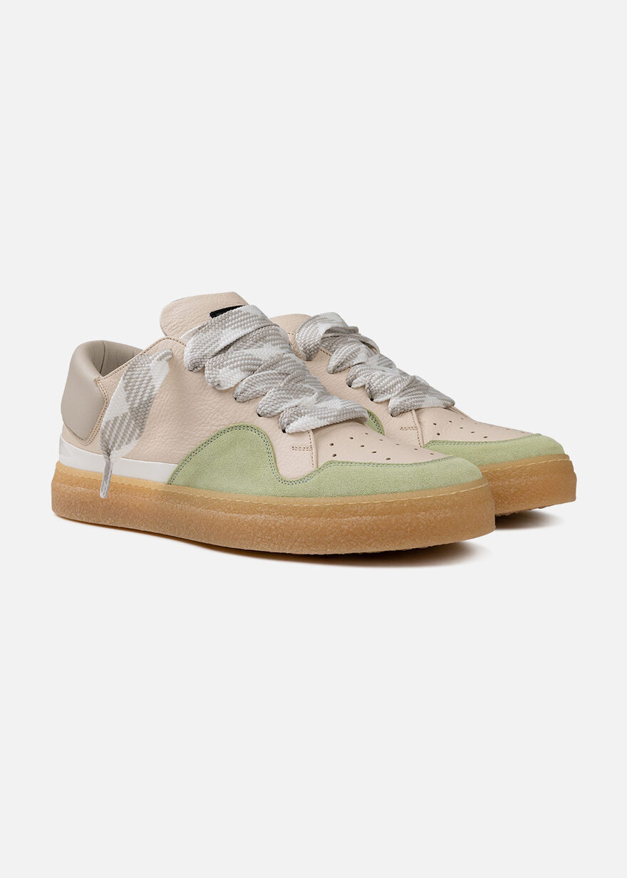 Dodgem - Tumbeled Leather / Suede, Crème, hi-res