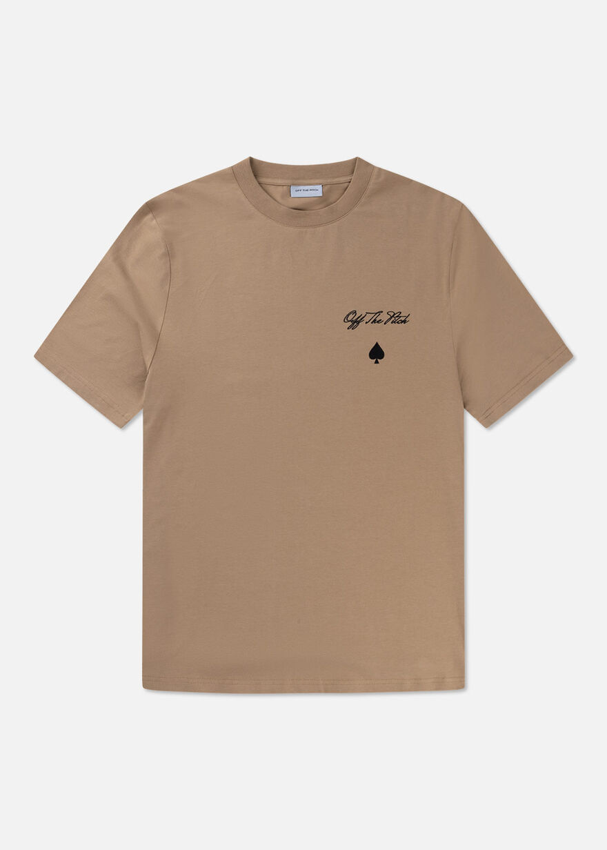 Script Ace Regular Tee, Cream/Bronze, hi-res