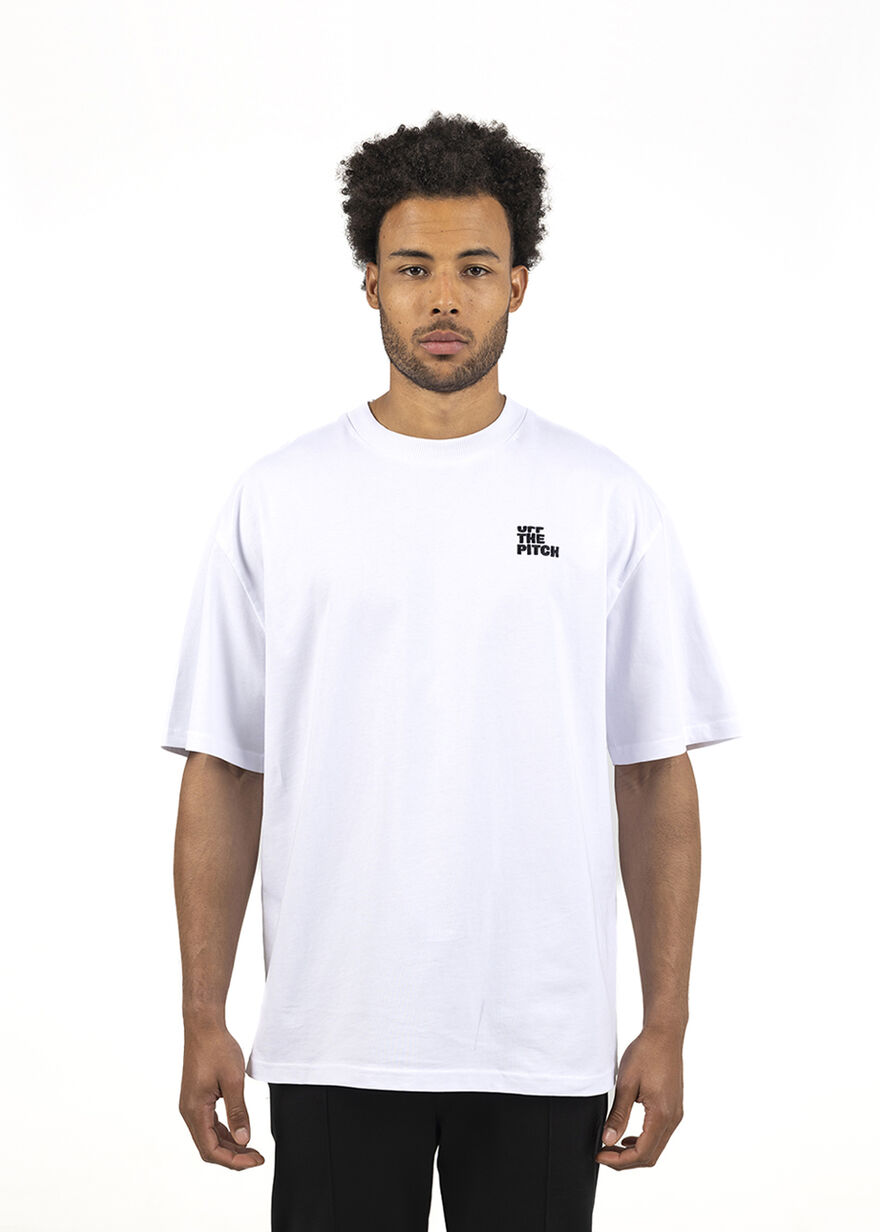 Loose Fit Pitch Tee - 100% Cotton, White, hi-res
