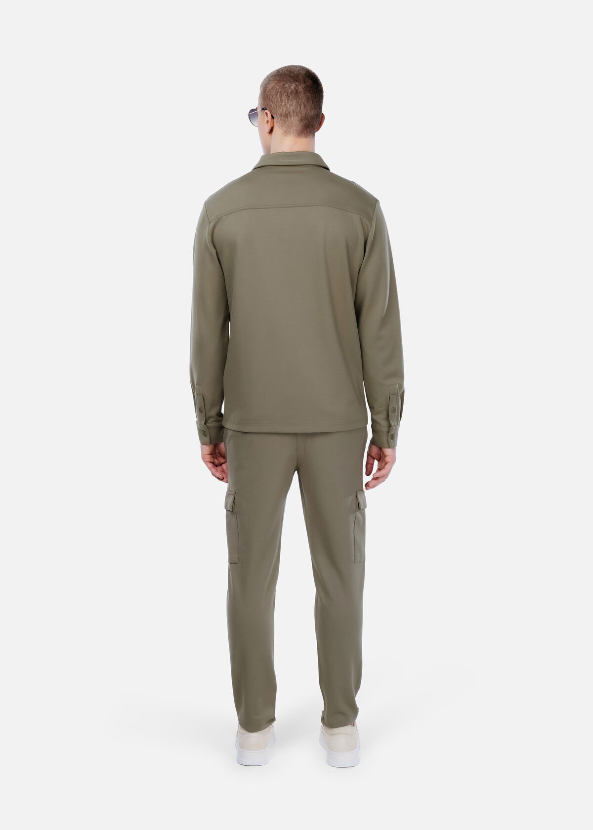 Smart Interlock Overshirt, Dark green, hi-res