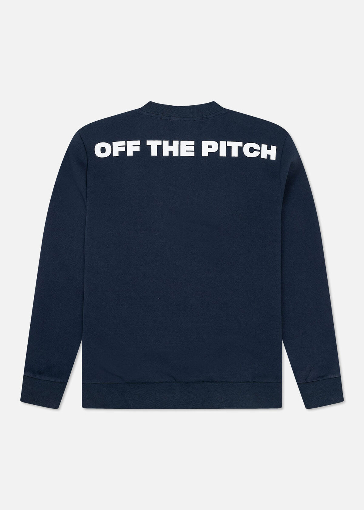 Offset Crewneck - 78% Cotton/17% Polyester/5% Elas, Navy/Black, hi-res