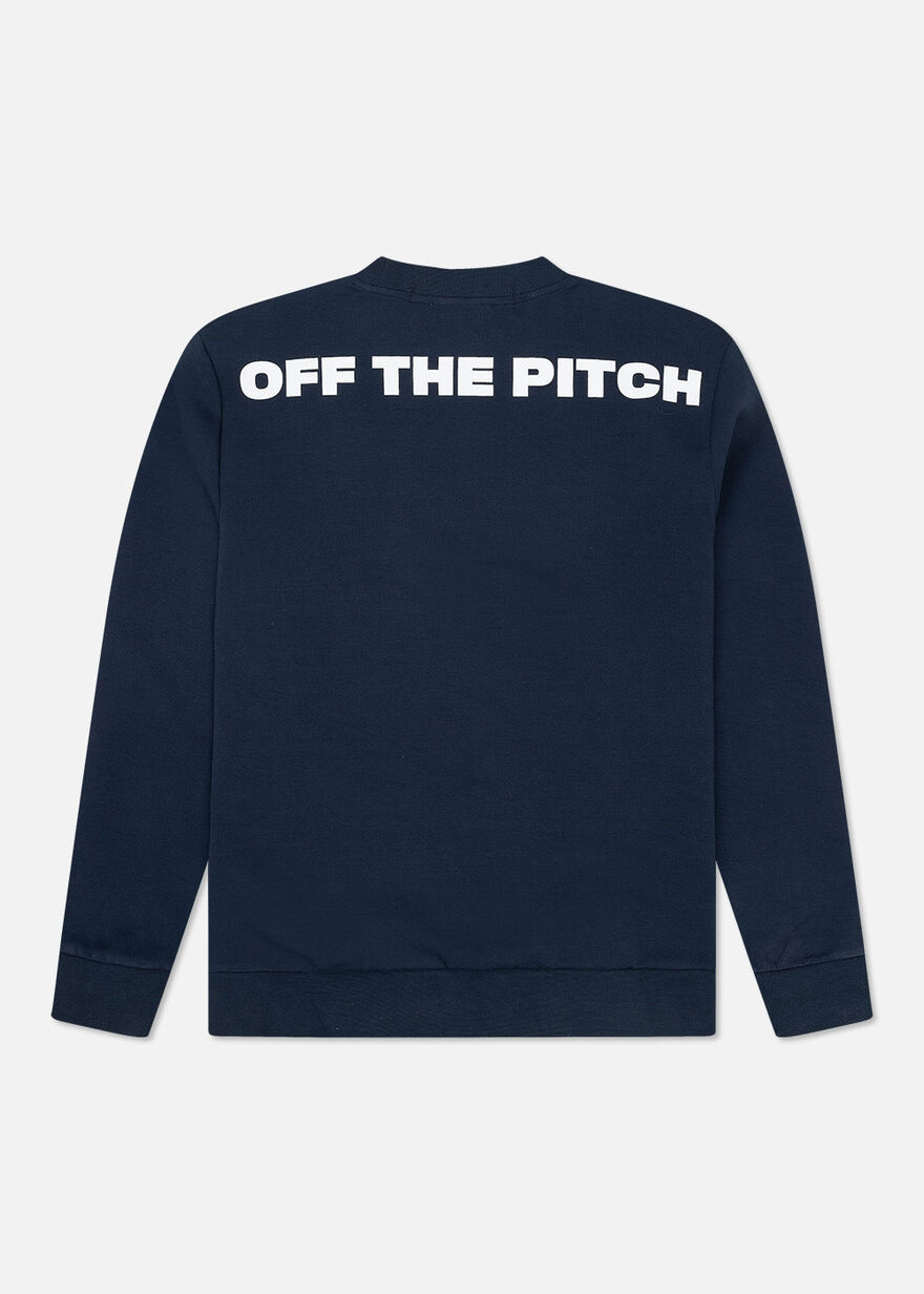 Offset Crewneck - 78% Cotton/17% Polyester/5% Elas, Navy/Black, hi-res