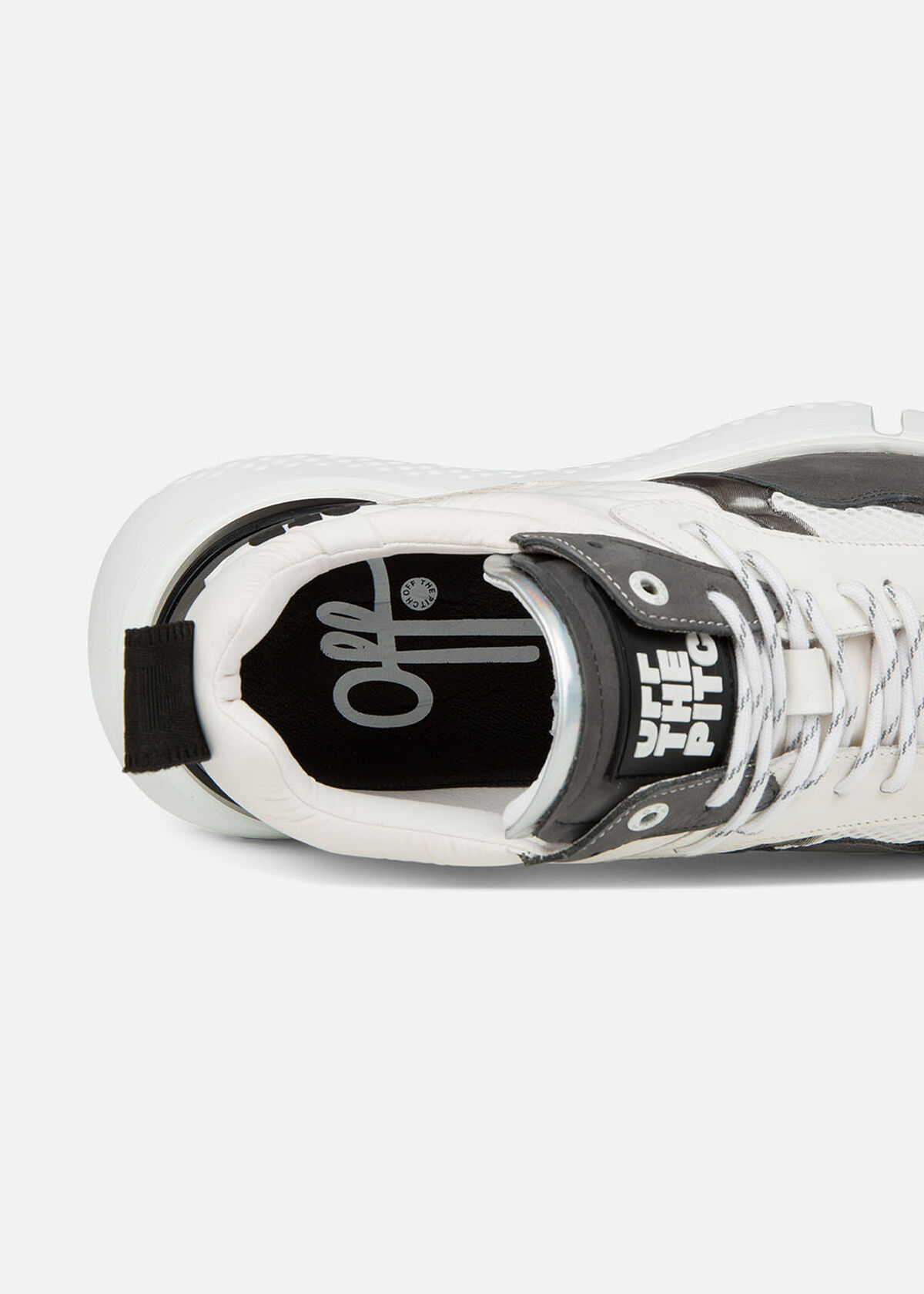 Crunch Runner 2.0 - Grey - Leather/Nylon/Mesh, White, hi-res