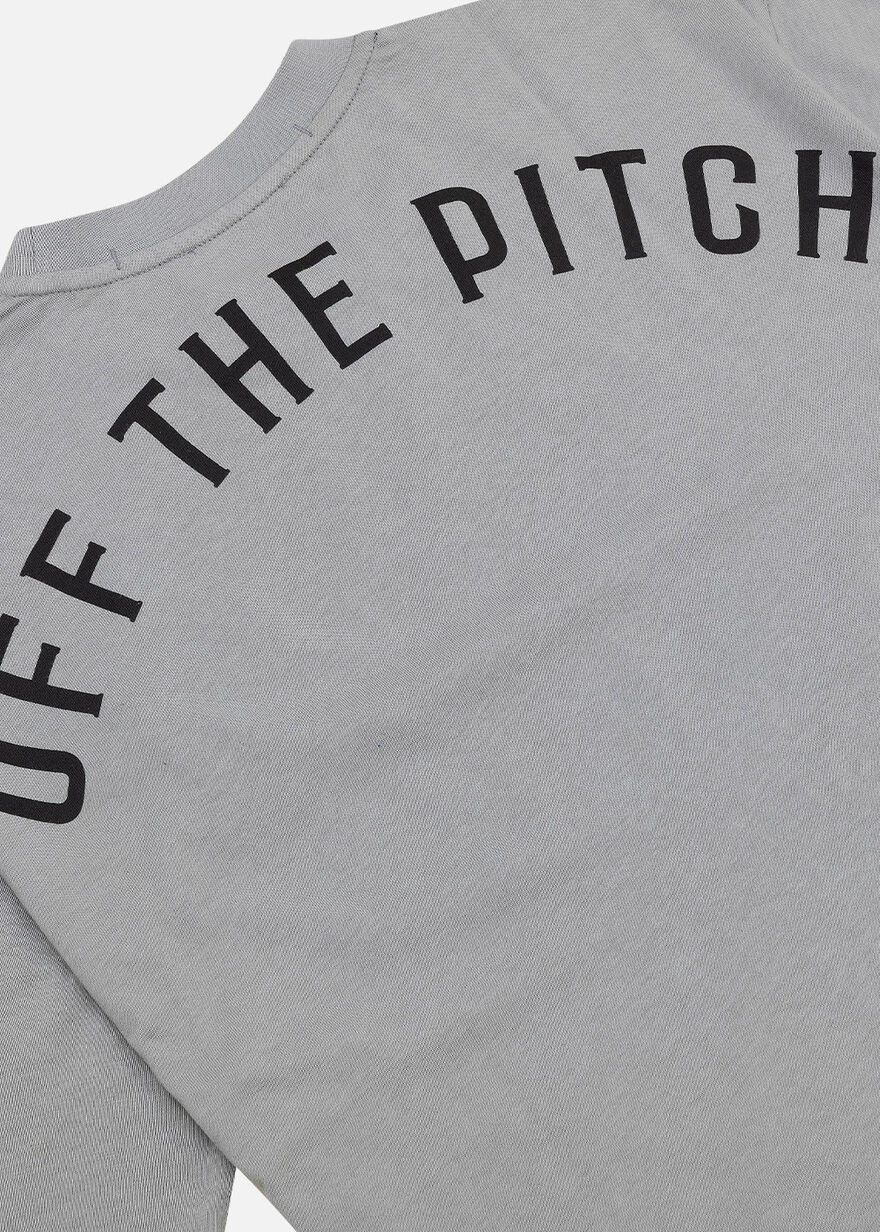 Loose Fit Pitch Tee - 100% Cotton, Grey, hi-res
