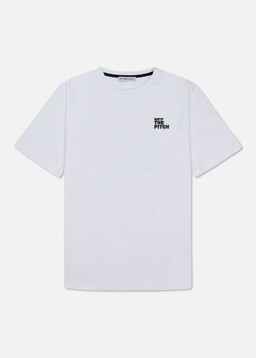 3.0 Regular Tee - 95% Cotton/5% Elastane, White/Orange, hi-res