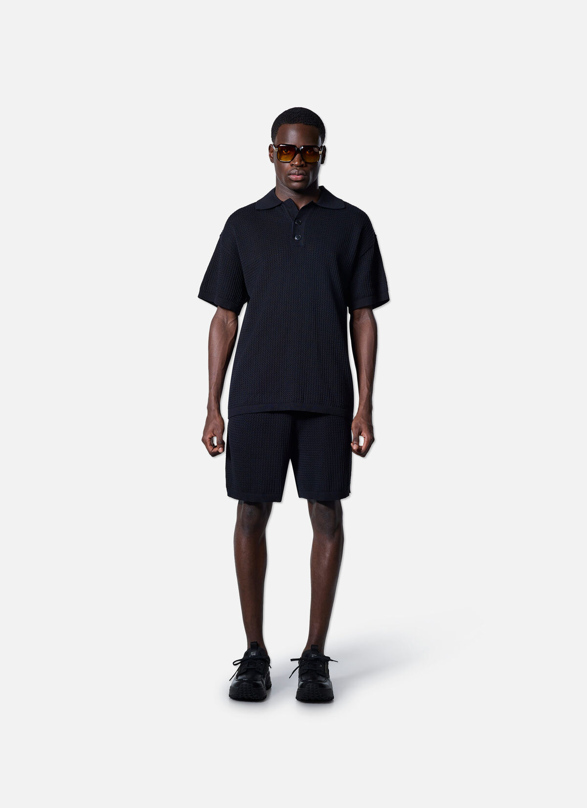 Crochet Boulevard Polo, Black, hi-res