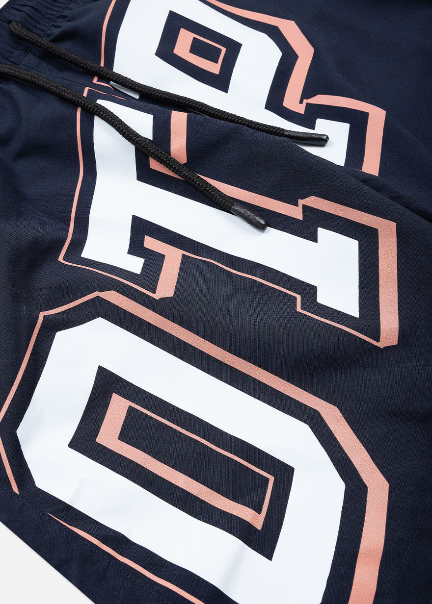 Swim Shorts - 100% Polyester, Navy/Black, hi-res