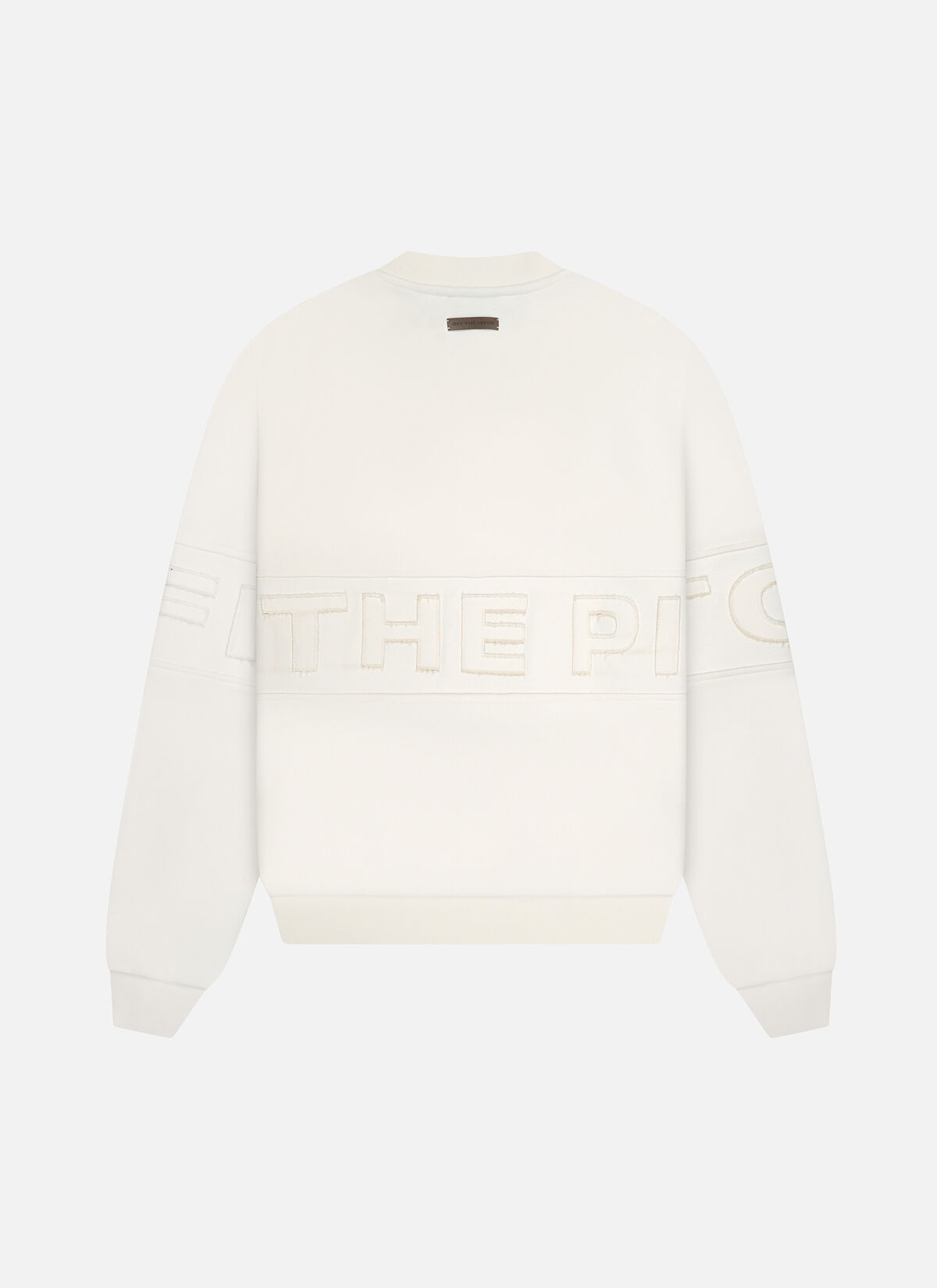 Logo Patch Crewneck, Off white, hi-res