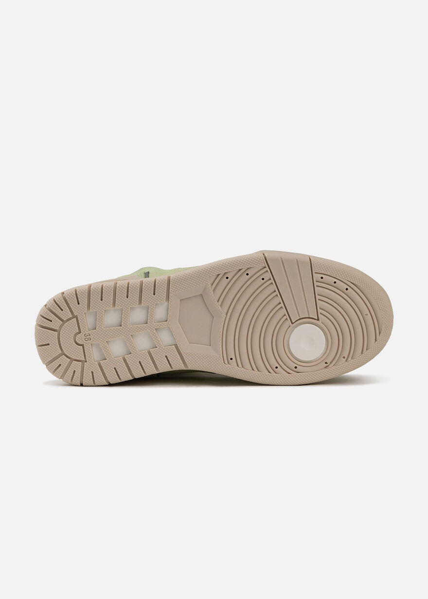 Basketta Hi - Silky Suede, Green/White, hi-res