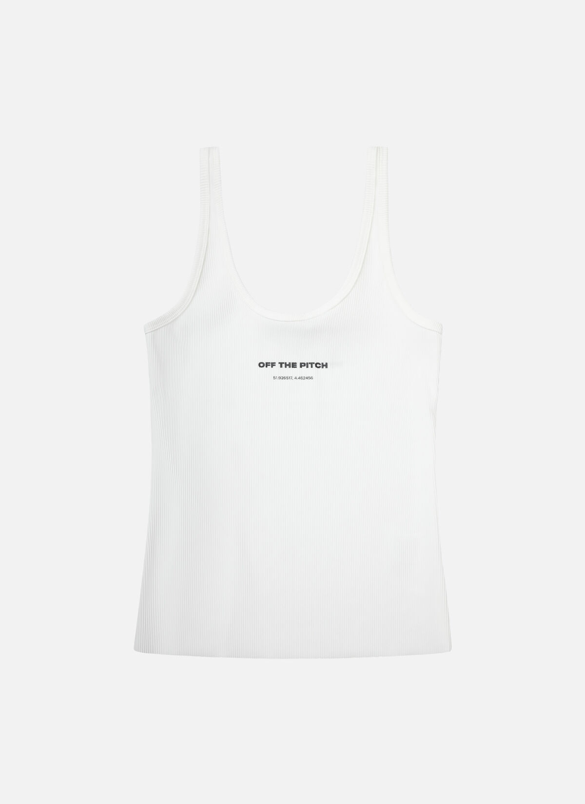 Ribbed Tank Top, White, hi-res